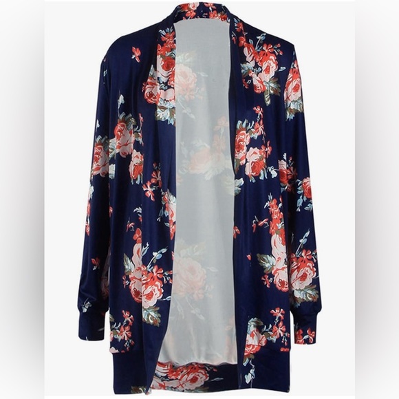 Sweaters - Womens Boho Long Sleeve Wrap Kimono Cardigan Casual Coverup Coat Tops Outwear